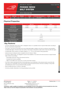 Thread Bar Posimix Resin Bolt System - Debonded Bolt