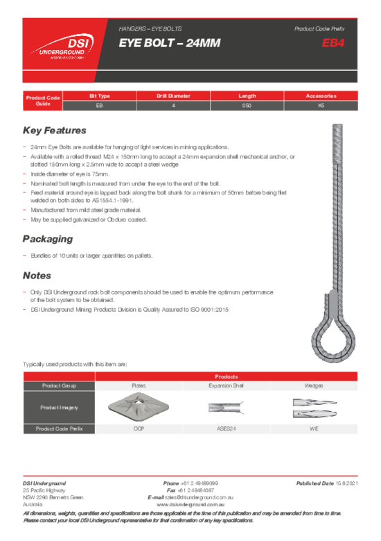 Eye Bolt 24mm