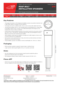 Roof Bolt Installation Spanners - Hexagon Drive Ends