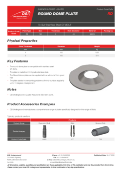 CT Bolt Dome Plate - Stainless Round