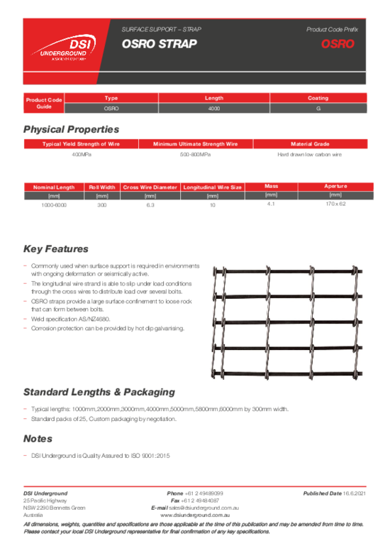 Osro Wire Mesh Strap