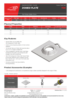 Domed Plate for 47mm Friction Bolt