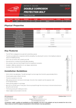 Double Corrosion Protection Bolt (Plastic Grout Bell)