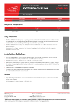 Rock Bolt Extension Coupling