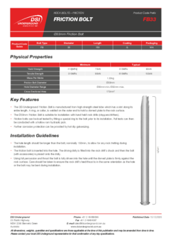 Friction Bolt 33mm