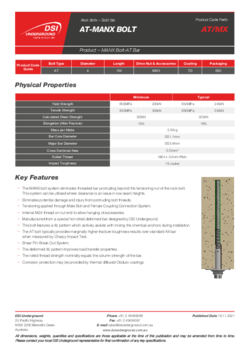 AT – Manx Extra High Strength Rock Bolt