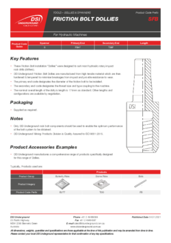 Friction Bolt Dollies For Hydraulic Mashines