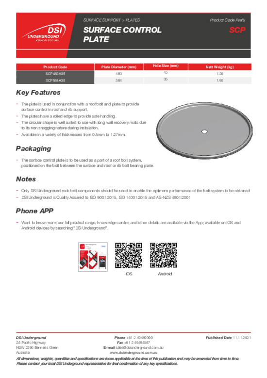 Surface Control Plate