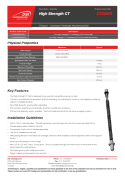 CT High Strength Corrosion Protected Mechanical Bolt