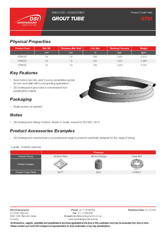 Grout Tube