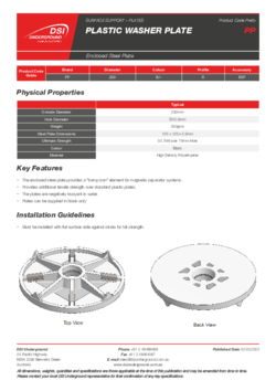 Plastic Washer Plate with Enclosed Steel Plate